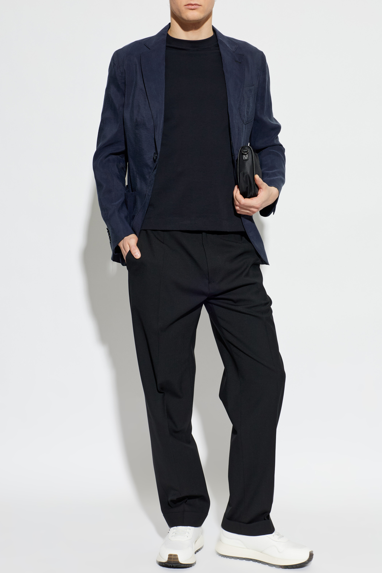 Giorgio Armani Silk blazer with open lapels | Men's | Vitkac